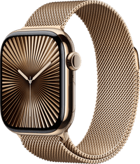 Apple Watch Series 10 4G 42mm Titanium Gold Milanese Watch Strap