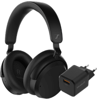Sennheiser Accentum Wireless Zwart + BlueBuilt Quick Charge Oplader met Usb A Poort 18W