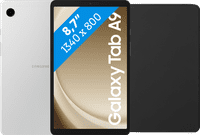 Samsung Galaxy Tab A9 8.7 inches 64GB WiFi Silver + BlueBuilt Book Case Black