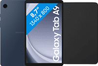 Samsung Galaxy Tab A9 8,7 inch 128GB Wifi Blauw + BlueBuilt Book Case Zwart