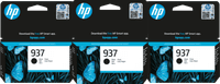 HP 937 Cartridge Zwart Triple Pack