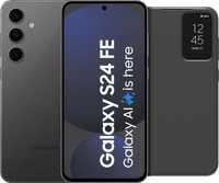 Samsung Galaxy S24 FE 128GB Gray 5G + Clear View Book Case Black