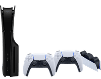 PlayStation 5 Slim Disc Edition + Covers Zwart + Extra Controller Wit + Oplaadstation