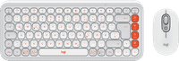 Logitech Pop Icon Combo Keyboard and Mouse Set White AZERTY