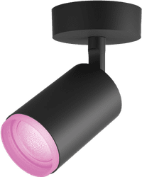 Philips Hue Fugato Spot Monté en Surface White and Color - Noir - 1 spot