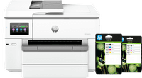 HP OfficeJet Pro 9730 + 2 Black + 2 Color Cartridges