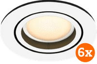 Philips Hue Milliskin inbouwspot White Ambiance - rond - Wit - 6-pack