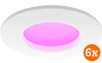 Philips Hue Inbouwspot Slim 6-pack - White and Color - 90mm - Wit