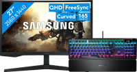 Samsung Odyssey G5 LS27CG552EUXEN + SteelSeries Apex Pro Gaming Keyboard AZERTY