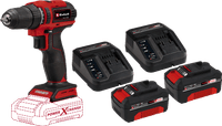 Einhell TE-CD 18/40 Li BL Solo Batterie 4,0 Ah (2x) Kit de Démarrage