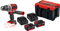 Einhell TP-CD 18/60 Li-i BL Solo 4.0Ah Battery (2x) E-Case M Starter Kit