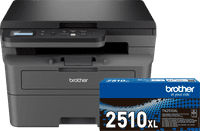 Brother DCP-L2627DWE + 1 extra black XL toner cartridge