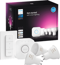 Philips Hue White and Color GU10 Kit de Démarrage 3 Ampoules + Bridge + Variateur