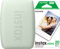 instax mini Link 3 Sage Green + Fujifilm instax mini Colorfilm Glossy (20 sheets)