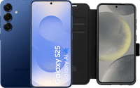 Samsung Galaxy S25 512GB Donkerblauw 5G + BlueBuilt Book Case Zwart