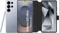 Samsung Galaxy S25 Ultra 256GB Zilver 5G + BlueBuilt Book Case Zwart