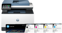 HP Color LaserJet 3302fdw + 1 set extra XL toners