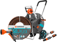 Gardena Comfort FLEX 50 m CleverRoll L Pack Pistolet d'Arrosage Classic