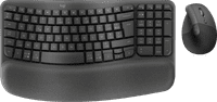 Logitech Wave Keys Draadloos Ergonomisch Toetsenbord + Logitech Lift Verticale Muis