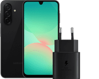 Samsung Galaxy A26 128 Go Noir 5G + Samsung Chargeur 25 Watts Noir