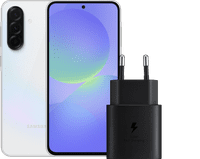 Samsung Galaxy A36 128GB Wit 5G + Samsung Oplader 25 Watt Zwart
