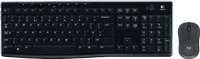 Logitech K270 Wireless Keyboard AZERTY + Logitech M240 Silent Wireless Mouse Black