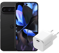 Google Pixel 9 Pro 128 Go Noir 5G + BlueBuilt Chargeur 30 W Blanc