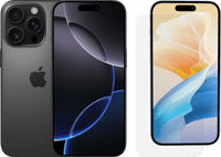 Apple iPhone 16 Pro 256GB Black Titanium + BlueBuilt Screen Protector Glass