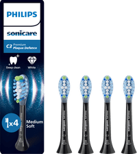 Philips Sonicare Premium Plaque Defense HX9044/88 Zwart (4 stuks)