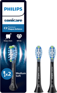 Philips Sonicare Premium Plaque Defense HX9042/88 Noir (2 Pièces)