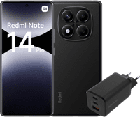 Redmi Note 14 Pro 256 Go Noir 4G + BlueBuilt Chargeur avec 3 Ports USB 65 W Noir