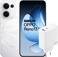OPPO Reno13 256GB White 5G + OPPO SuperVOOC Charger 80W with 2 Ports