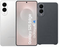 Samsung Galaxy S25 Edge 256 Go Argent 5G + Samsung Kindsuit Back Cover Noir