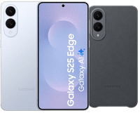 Samsung Galaxy S25 Edge 512GB Blue 5G + Samsung Kindsuit Back Cover Black