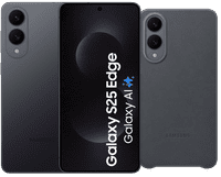 Samsung Galaxy S25 Edge 512 Go Noir 5G + Samsung Kindsuit Back Cover Noir