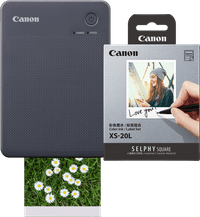 Canon SELPHY QX20 Noir + Canon Papier XS-20L (20 Pièces)