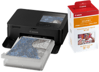 Canon SELPHY CP1500 Noir + Canon RP-108 Cassette d'Encre / Set de Papier 108 Feuilles