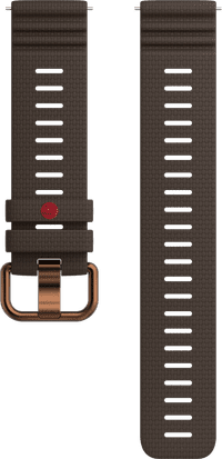 Polar Siliconen Bandje Bruin 22mm