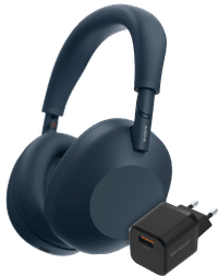 Sony WH-1000XM6 Blauw + BlueBuilt Quick Charge Oplader