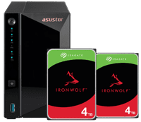 ASUSTOR AS3302T v2 + Seagate IronWolf 8 To (2 x 4 To)