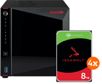 ASUSTOR AS5404T + Seagate IronWolf 32TB (4x 8TB)