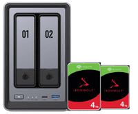 UGREEN NASync DXP2800 + Seagate Ironwolf 4 To Lot de 2