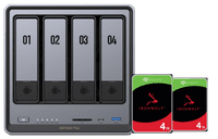 UGREEN NASync DXP4800 Plus + Seagate Ironwolf 4 To Lot de 2