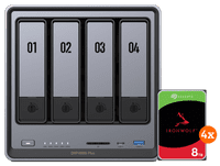 UGREEN NASync DXP4800 Plus + Seagate Ironwolf 8 To Lot de 4