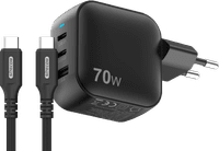 Sitecom 70 W GaN Power Delivery Support de Charge Mural + Sitecom Câble USB-C vers USB-C 2 m