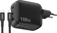 Sitecom 100W GaN Power Delivery Wandoplader + Sitecom USB-C naar USB-C Kabel 2m