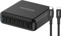 Sitecom 200 W GaN Power Delivery Support de Charge Mural + Sitecom Câble USB-C vers USB-C 2 m