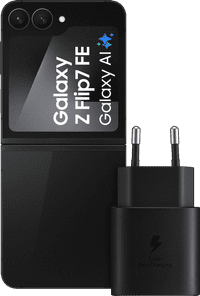 Samsung Galaxy Z Flip 7 FE 128 Go Noir 5G + Samsung Chargeur 25 Watts Noir