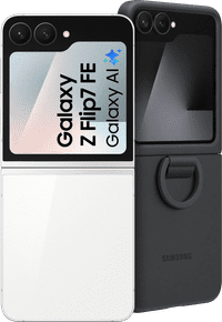 Samsung Galaxy Z Flip 7 FE 256 Go Blanc 5G + Samsung Silicone Back Cover Noir