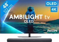 Philips Ambilight 48'' OLED810 4K (2025) + JBL Bar 300 M2 Zwart